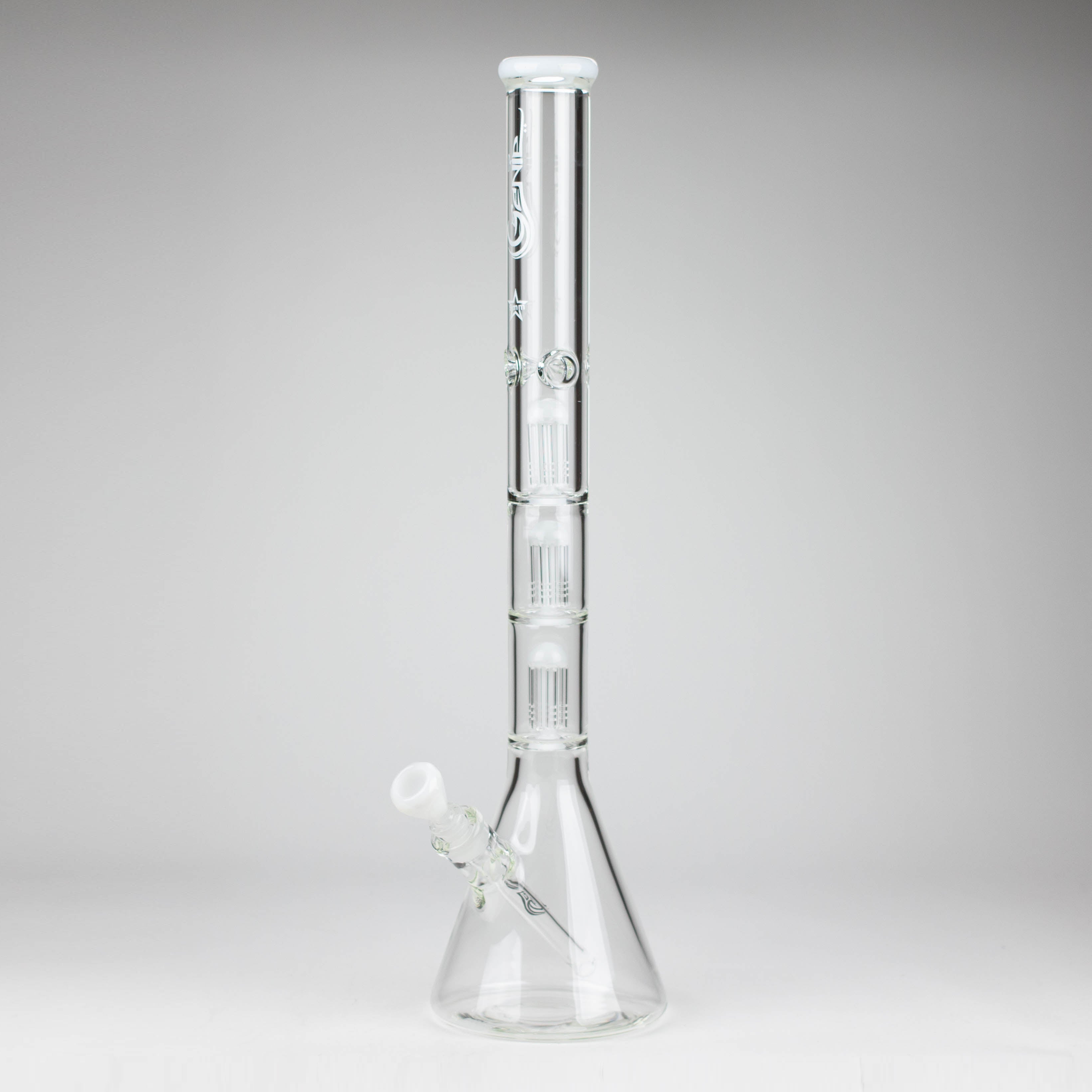 GENIE | 24" 9mm Triple Percolator Beaker Glass Bong [GB1907]