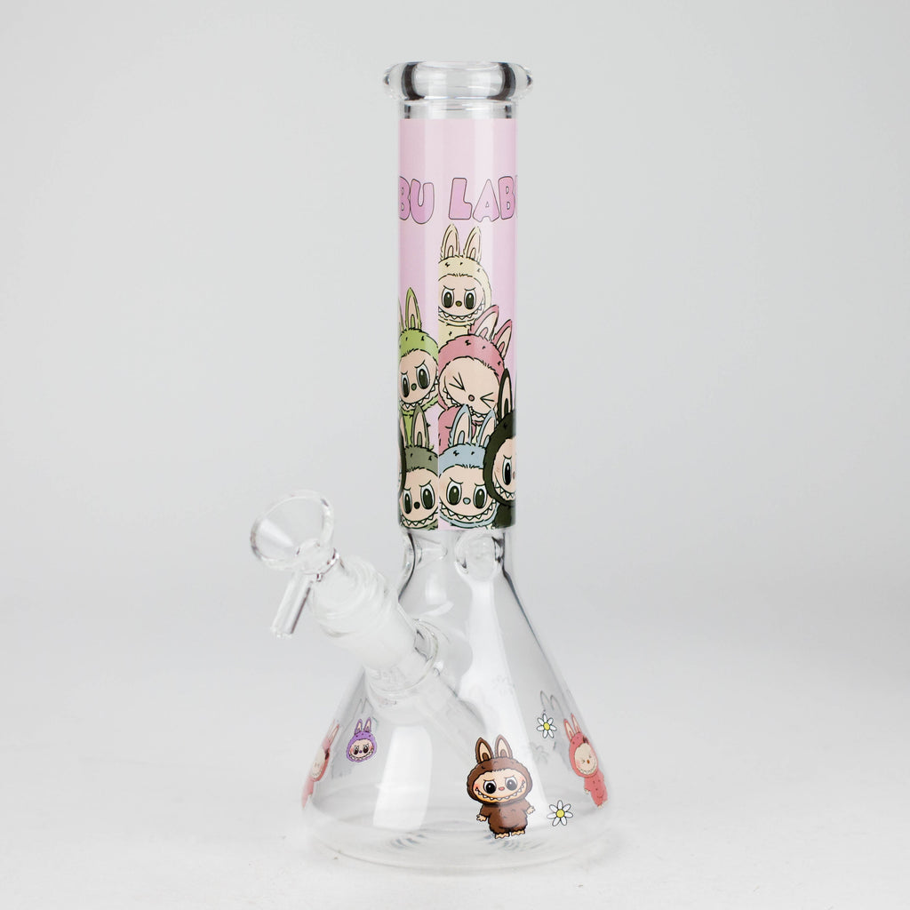 10" Catton Girl Design Glass Beaker Bong