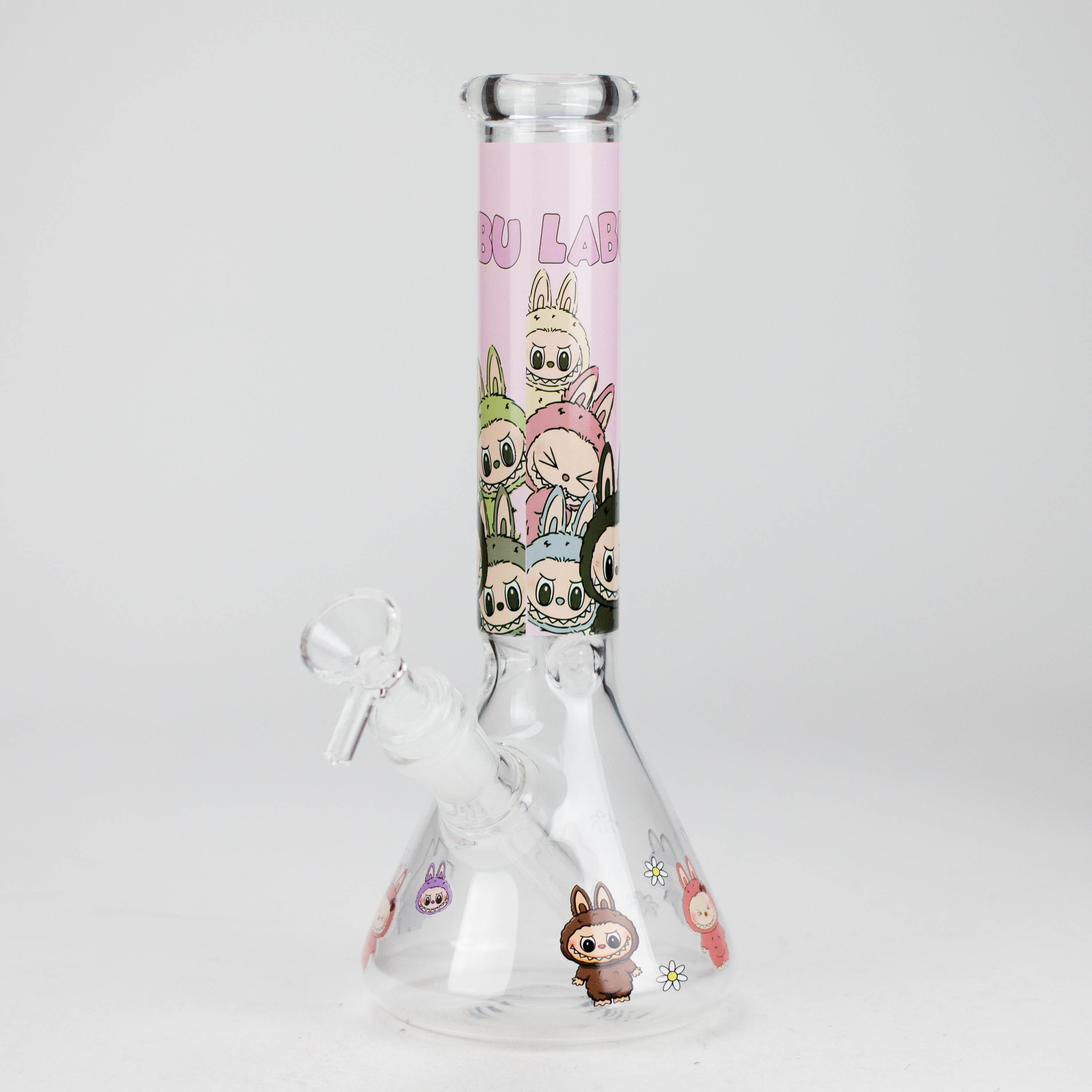 10" Catton Girl Design Glass Beaker Bong