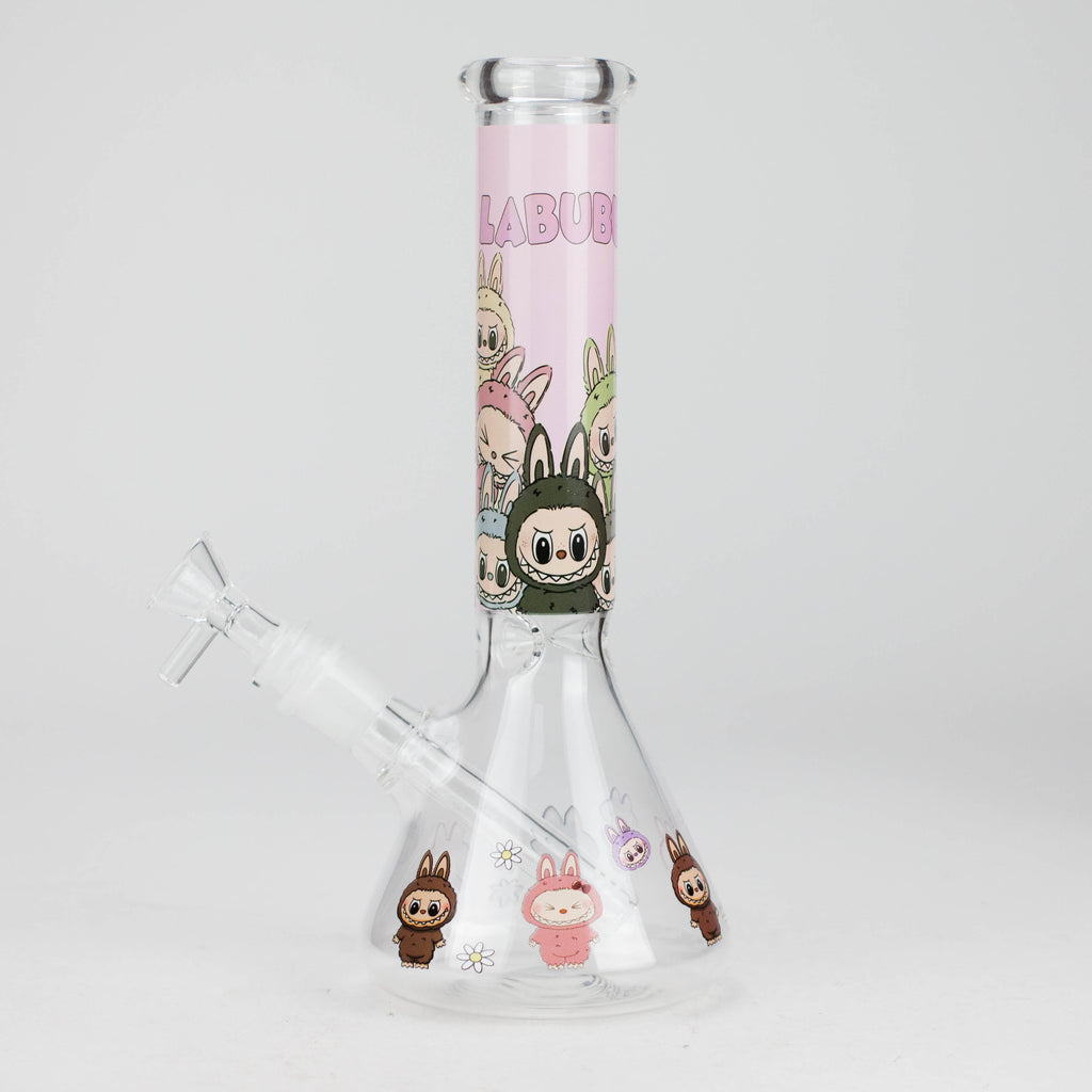 10" Catton Girl Design Glass Beaker Bong