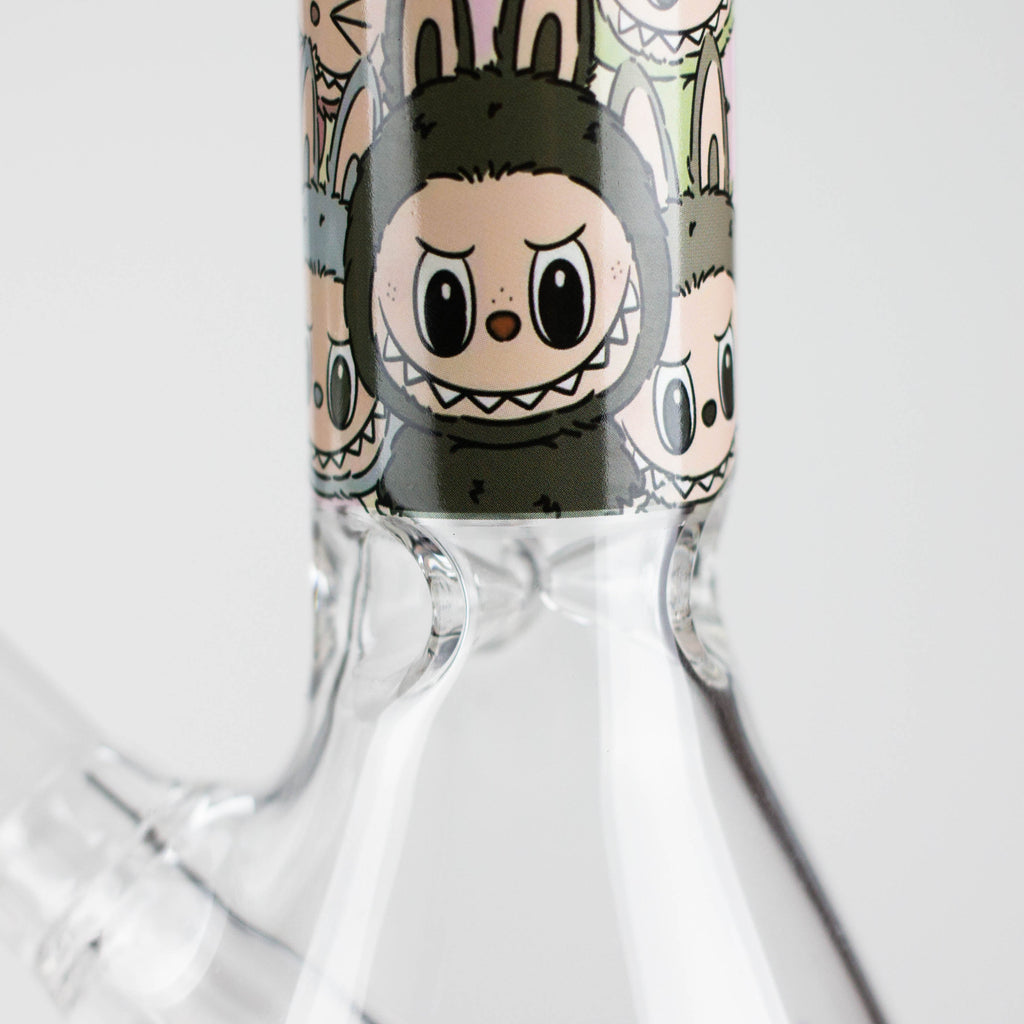 10" Catton Girl Design Glass Beaker Bong