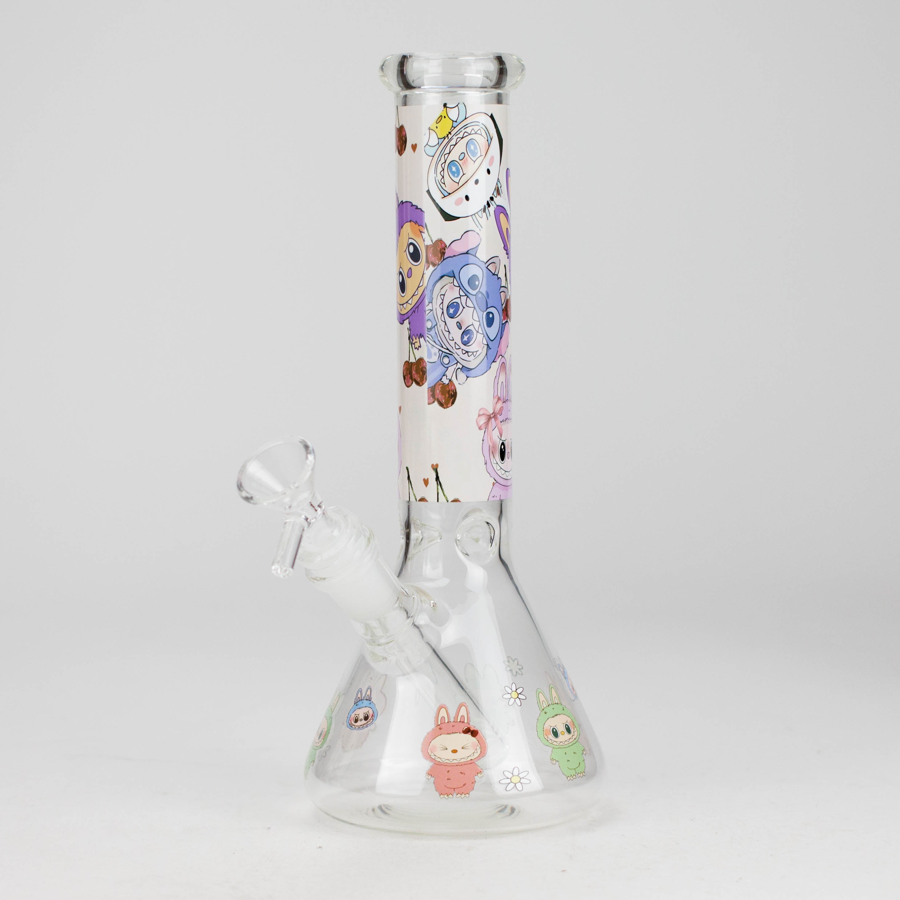 10" Catton Girl Design Glass Beaker Bong