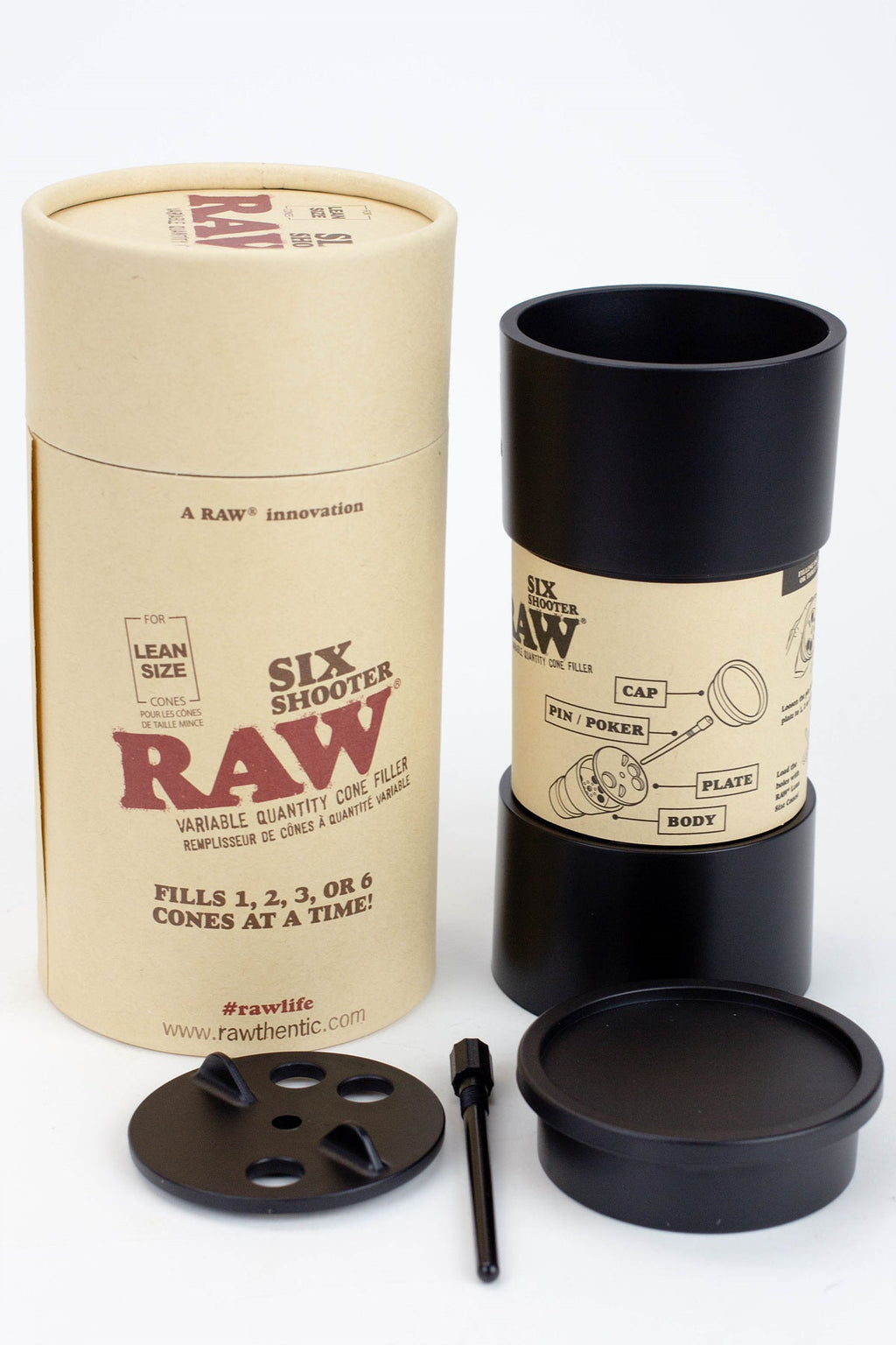 Raw six shooter for Lean size cones