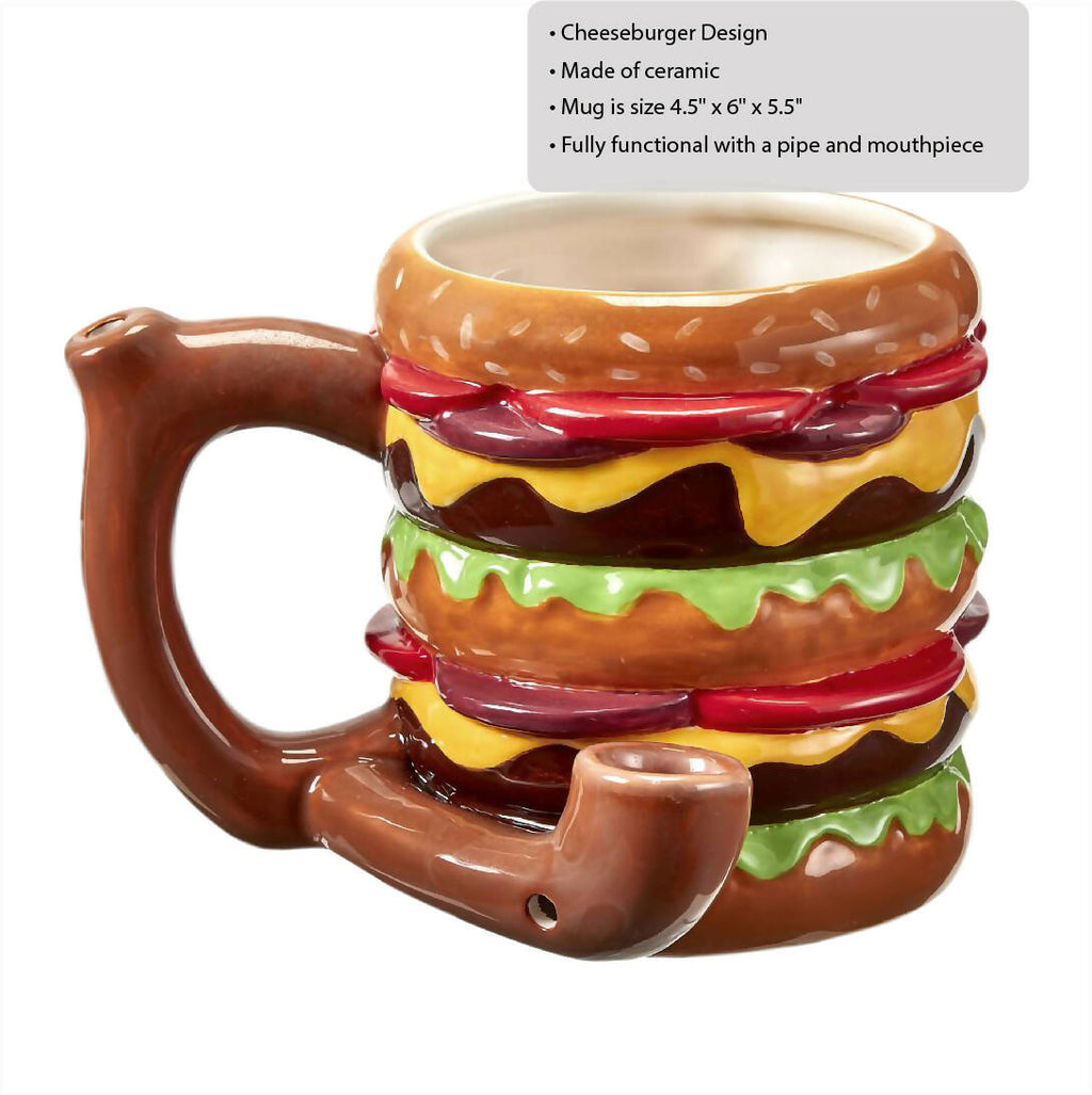 Cheeseburger pipe mug