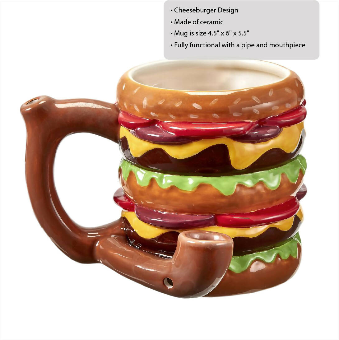 Cheeseburger pipe mug