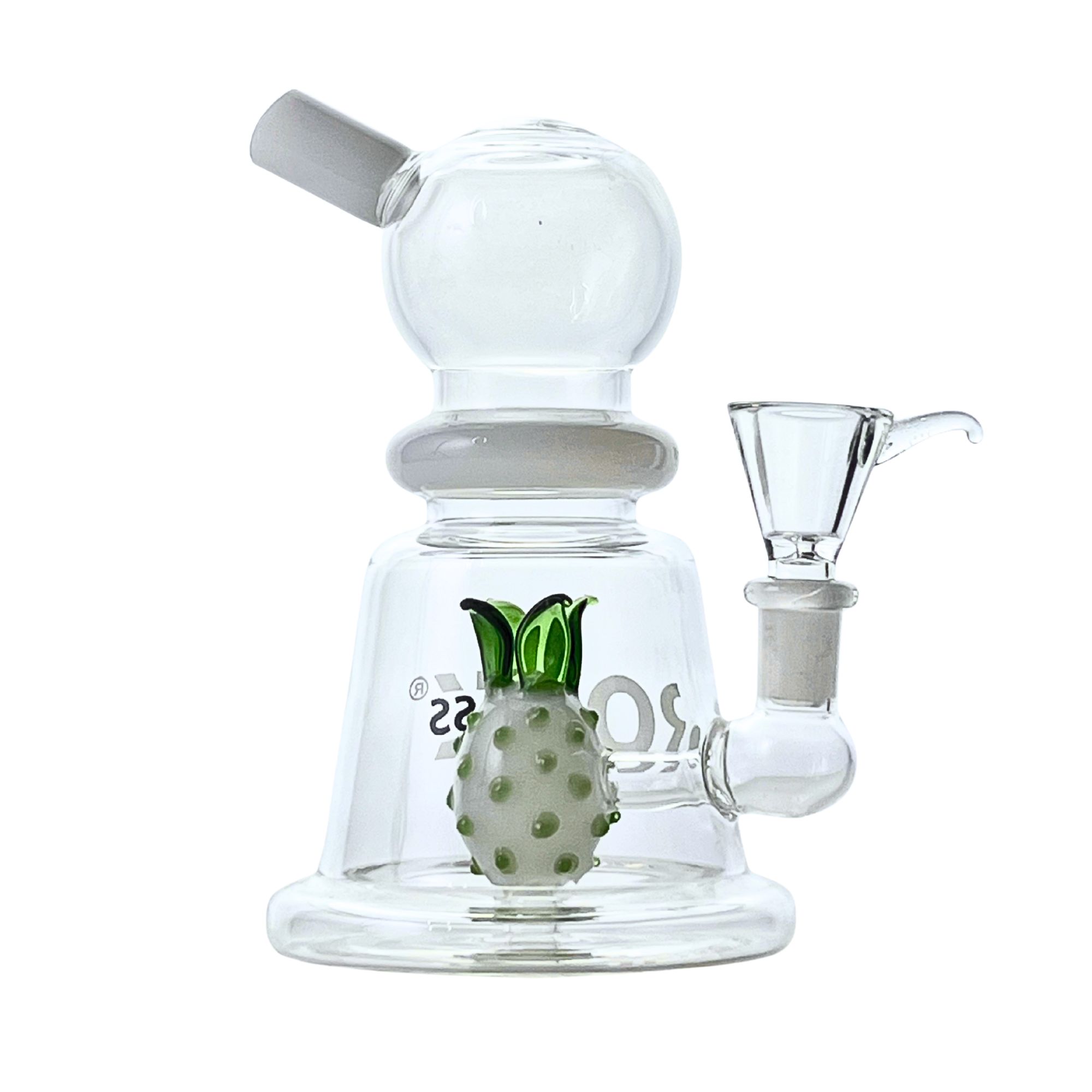 Luau 7" Rock Glass Pineapple Perc Bong