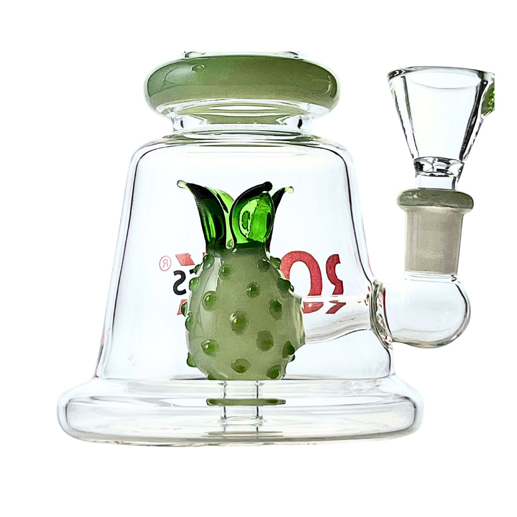 Luau 7" Rock Glass Pineapple Perc Bong