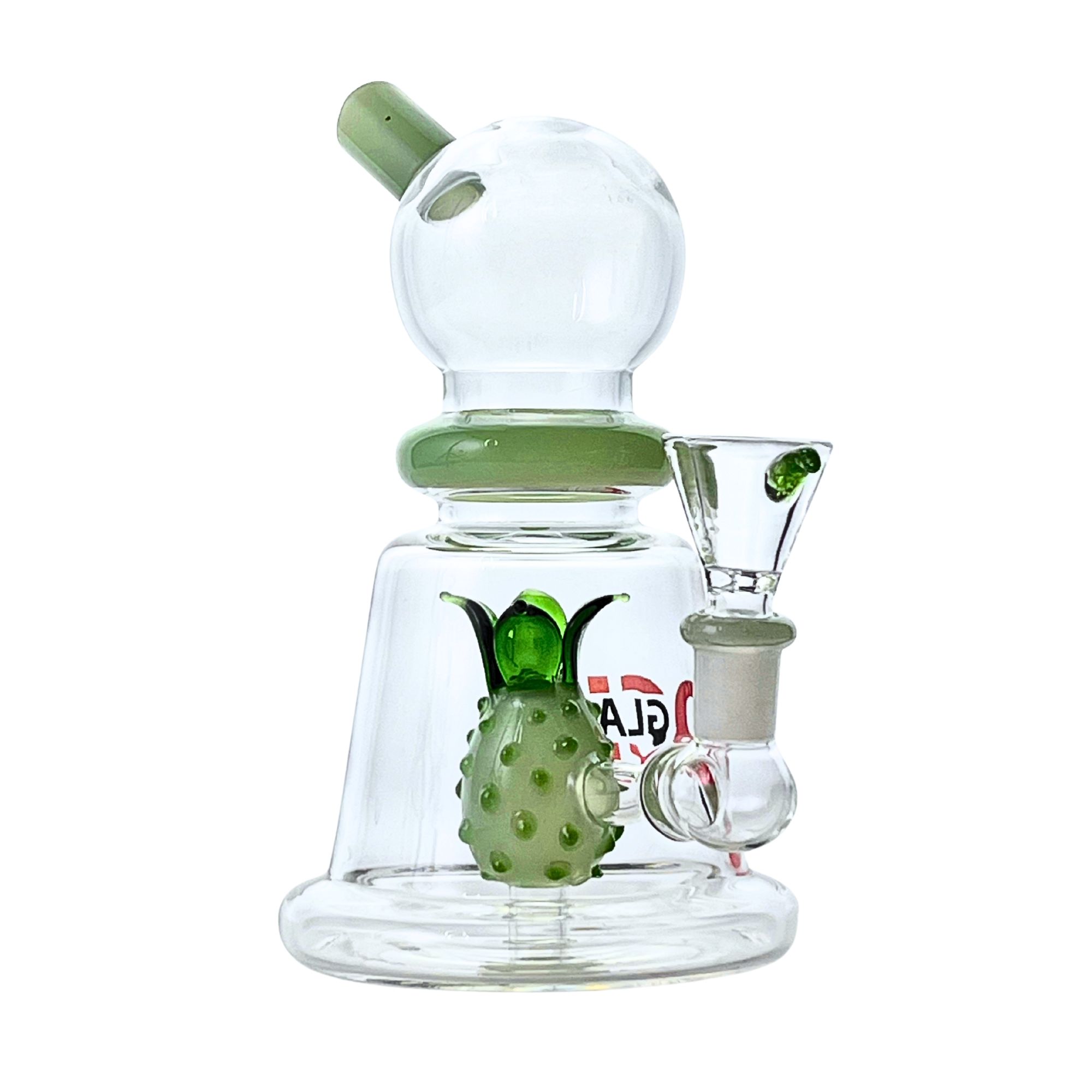 Luau 7" Rock Glass Pineapple Perc Bong