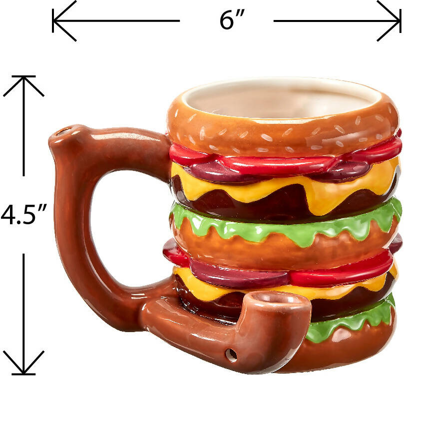 Cheeseburger pipe mug