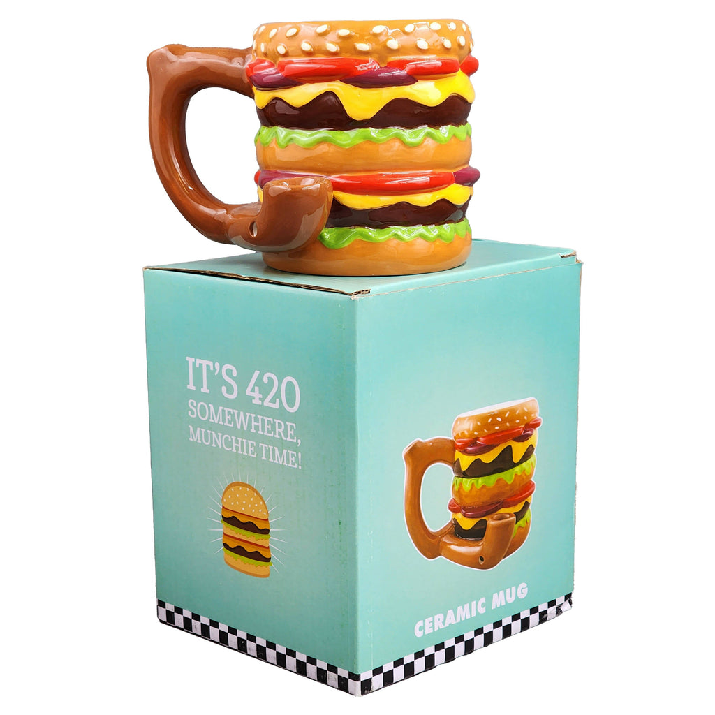 Cheeseburger pipe mug